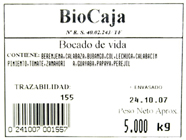 etiqueta Biocaja